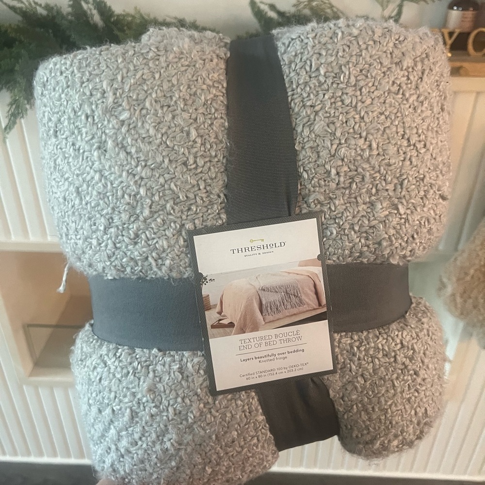 Fringed Boucle Bed Throw Gray
- Threshold™ - Picture 4 of 5